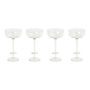 Ganvie Champagne Coupe/Martini Glasses, Set of 4