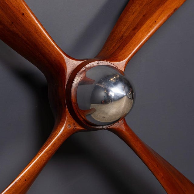 Brown Antique WWI British R.A.F. Fe8 Fighter Plane Four-Blade Propeller, 1916 For Sale - Image 8 of 18