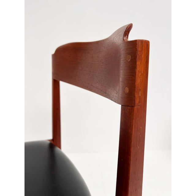 Black Mid-Century Danish Dining Chairs attributed to Henning Kjærnulf for Korup Stolefabrik, 1960s, Set of 4 For Sale - Image 8 of 18