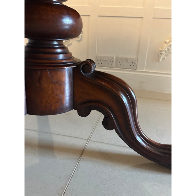 Antique Victorian Circular Tilt-Top Dining Table in Mahogany, 1860 For Sale - Image 9 of 10