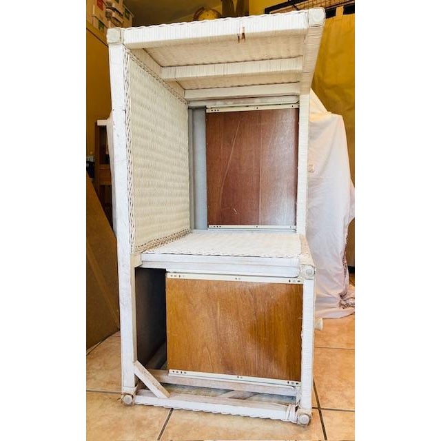 Wicker Desk & Chair, Vintage For Sale - Image 10 of 18