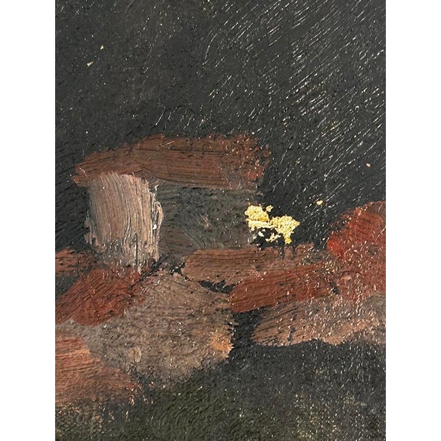 French Vintage French Village Landscape Oil Painting For Sale - Image 3 of 4