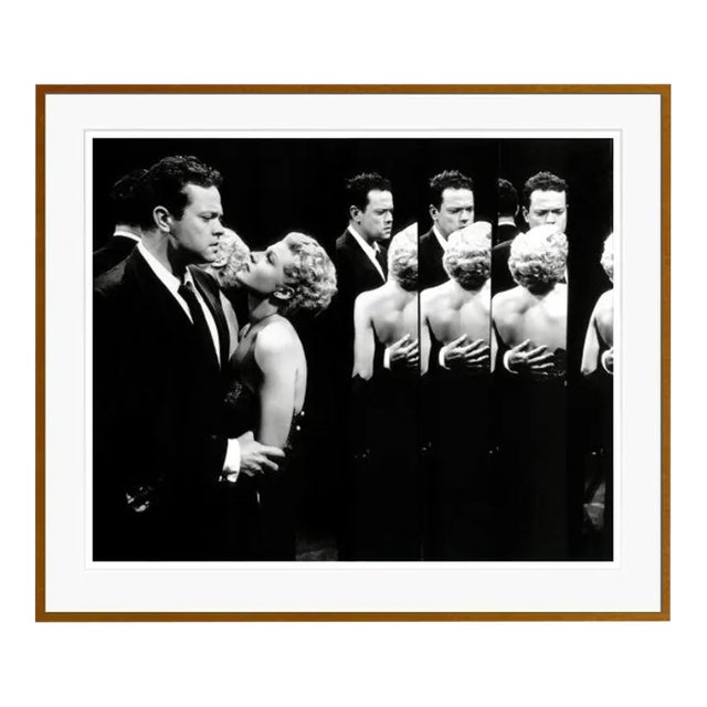 Orson Welles and Rita Hayworth in "The Lady From Shanghai" Brown Framed Archival Pigment Print For Sale