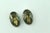 Ear clips made of enamel, partly underlaid with silver leaf, approx. 20 grams This piece has an attribution mark, I am...