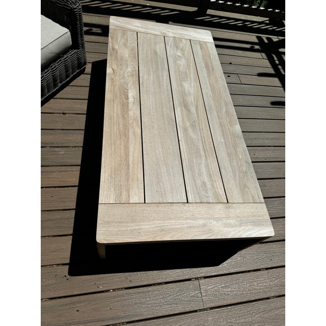 RH Matira Outdoor Coffee Table – 66” Natural Teak + Custom Cover Asking: $1,400 (or best offer) Location: Redmond, WA...