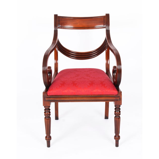 Vintage Regency Revival Swag Back Dining Chairs, Set of 12 For Sale - Image 5 of 18