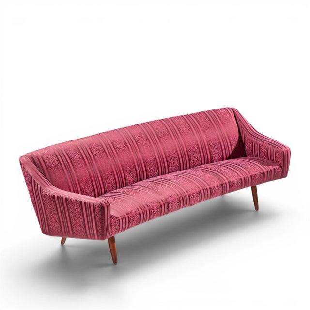 Georg Thams Mid Century Danish Teak Curved Sofa For Sale - Image 9 of 9