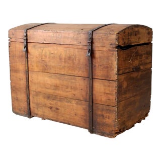 Antique Wood Chest For Sale