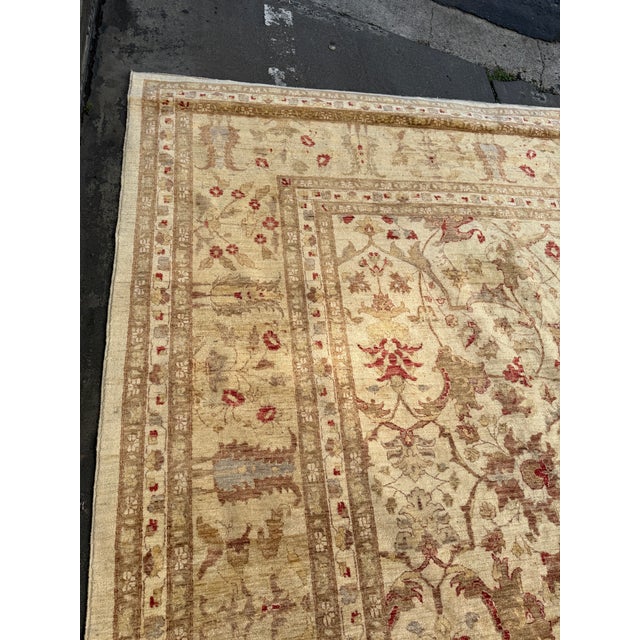 13ft 1in X 16ft 3in Pakistani Bidjar Wool + Silk Area Rug For Sale - Image 9 of 12