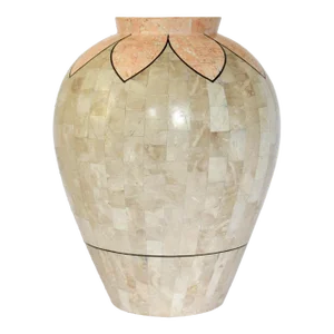 Late 20th Century Post-Modern Tessellated Stone Floor Vase