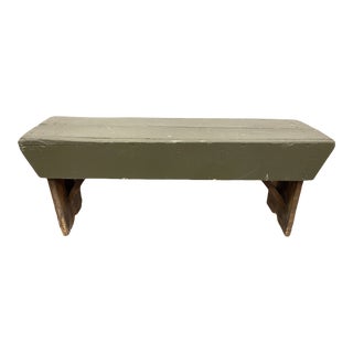Early 20th Century Vintage Rustic Wooden Bench For Sale