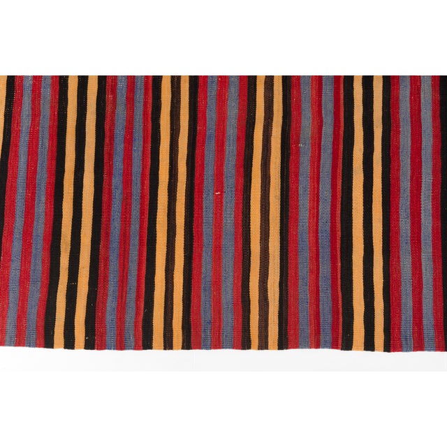 1950s Large Bohemian Striped Kilim For Sale - Image 9 of 9