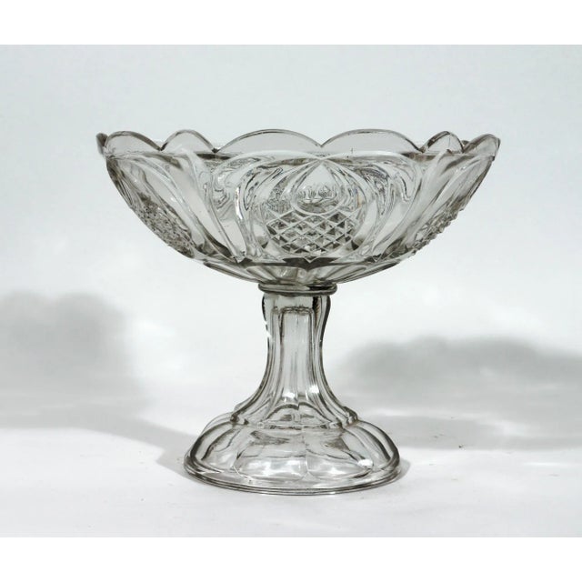 Pressed Glass Compote With Pineapple Pattern, Attributed to the Boston & Sandwich Glass Company For Sale - Image 11 of 11