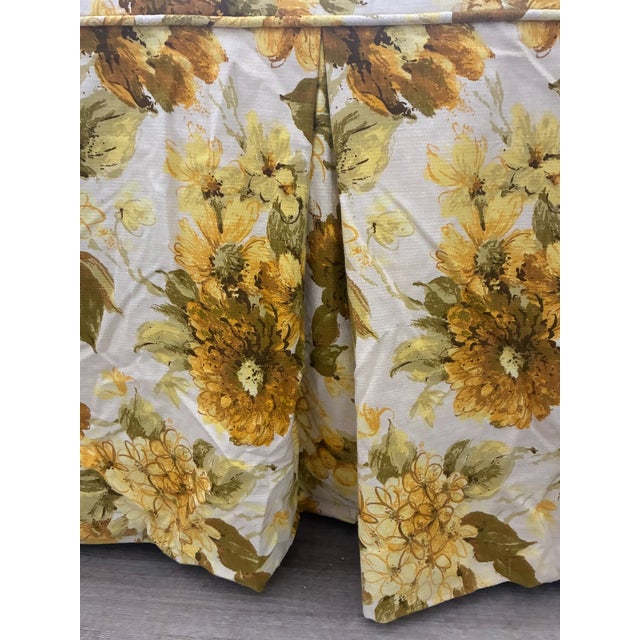 Pretty flowers - sunflowers and daisies Yellow and gold White background Textured cotton blend Feels kind of like...