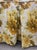 Pretty flowers - sunflowers and daisies Yellow and gold White background Textured cotton blend Feels kind of like...