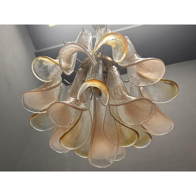 1980s Murano Glass Petals Chandelier from La Murrina, Italy, 1980s For Sale - Image 5 of 10