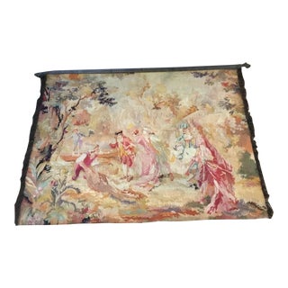 Early 20th Century Vintage Hanging European Tapestry For Sale