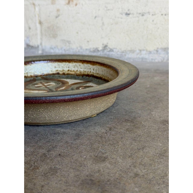 Gray Vintage 1960s Danish Mid-Century Modern Søholm Ceramic Plate For Sale - Image 8 of 10