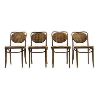 Vintage Bentwood Chairs, 1970s, Set of 4 For Sale