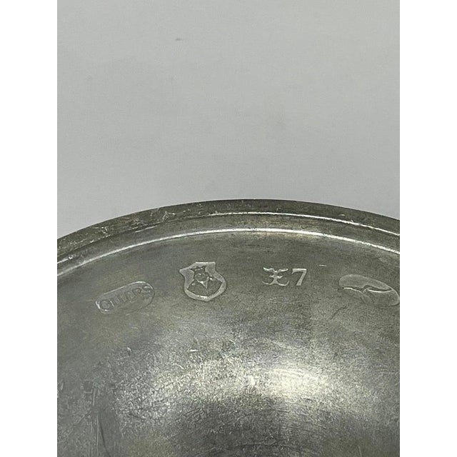 Silver Swedish Art Nouveau Pewter Compote Bowl attributed to Edvin Ollers, 1907 For Sale - Image 8 of 9