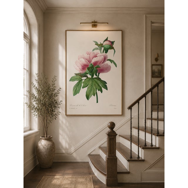 Peony by Pierre-Joseph Redouté, Vintage Botanical Art Print, 16" X 24" For Sale - Image 9 of 11
