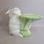 Italian Porcelain Rabbit Sculptural Accent Table Stand With Lettuce Leaf Top, C. 1970s For Sale In Raleigh - Image 6 of 9