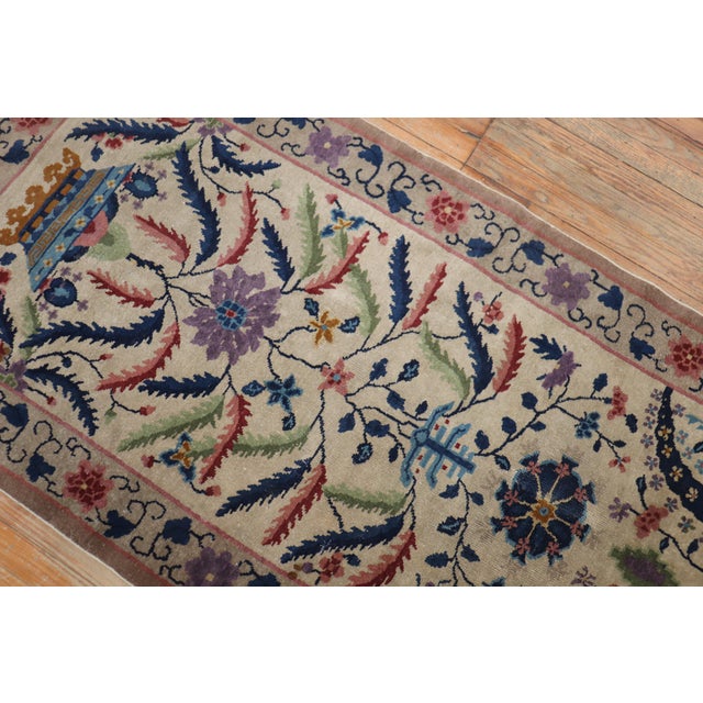 Early 20th Century Eclectic Chinese Art Deco Scatter Rug - 3' x 5'8" For Sale - Image 4 of 6