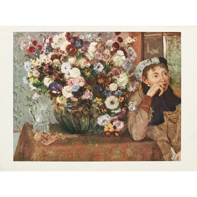 Camel 1950s After Edgar Degas, "Woman With Chrysanthemums" Full-Color Print For Sale - Image 8 of 10
