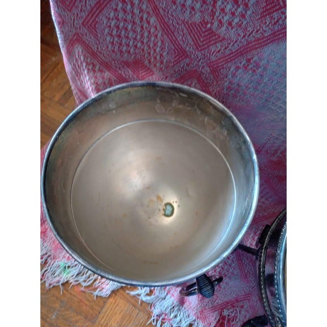 Late 19th Century Vintage Silver Plate Footed Planter Jardinieres or Ice Chillers - a Pair For Sale - Image 5 of 9