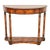Maitland Smith Style French Empire Burl Wood and Gold Gilt Demilune Console Table For Sale