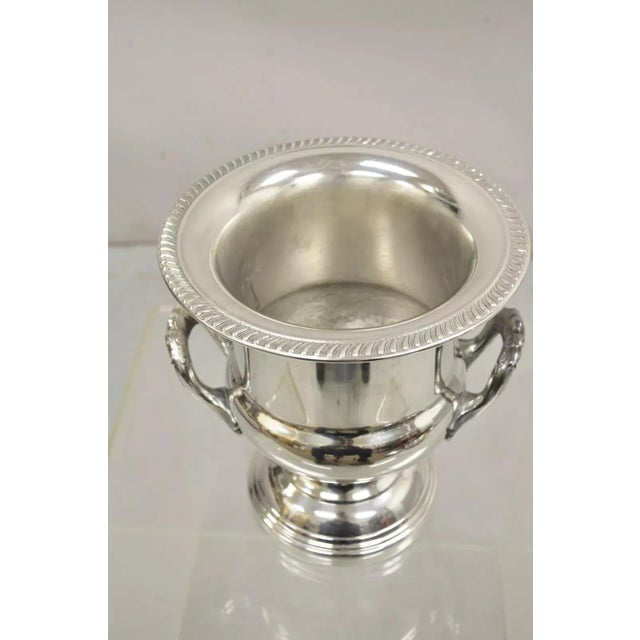 Late 20th Century Late 20th Century Vintage Leonard Victorian Silver Plated Trophy Cup Champagne Chiller Ice Bucket For Sale - Image 5 of 11
