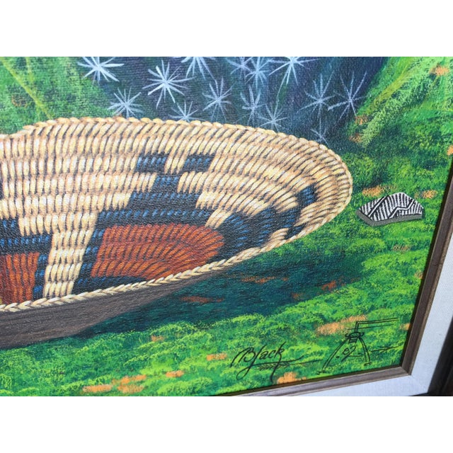 Native American Jackie Black Oil Painting Hopi Kachina Eagle Navajo For Sale - Image 3 of 8