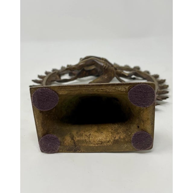 Vintage Brass Shiva Nataraja Lord of Dance Statue. For Sale In Palm Springs - Image 6 of 7