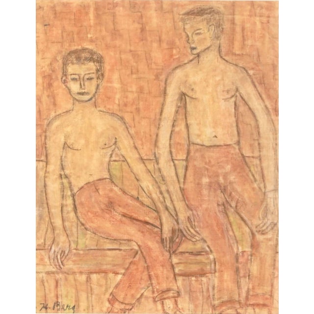 Bay Area Abstract Expressionist Figurative -- Summer Coming of Age Scene by Honora Berg For Sale - Image 4 of 7