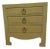 Green 3 Drawer Side Table, Attributed to Villa and House / Bungalow 5 Jacqui 3 Drawer Side Table For Sale