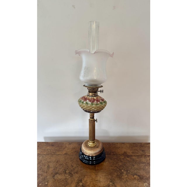 Goldenrod Antique Victorian Telescopic Oil Lamp, 1860 For Sale - Image 8 of 8