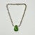 Metal 1980s Vintage Southwestern Navajo Americana Carico Lake Sterling & Green Turquoise Pendant Necklace For Sale - Image 7 of 14