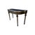 This vintage French Louis XVI style demilune console table is a stunning piece of antique furniture that exudes elegance...