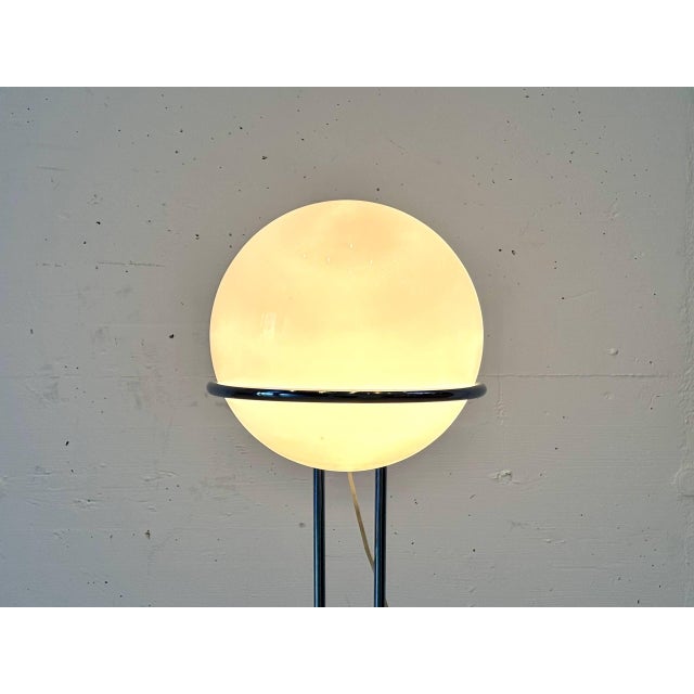 Space Age Floor Lamp with Opal Glass Globe and Chrome Frame, 1970s For Sale - Image 12 of 18