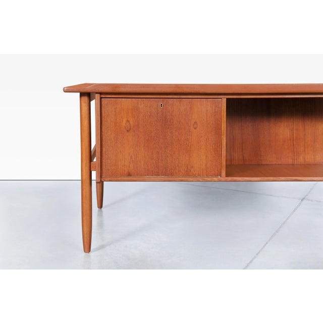 Scandinavian Modern Teak Executive Desk by Goran Strand for Lelangs Mobelfabrik For Sale - Image 11 of 12