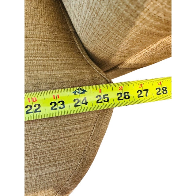 Textile Pair of Schnadig for Havertys Contemporary Barrel Swivel Chairs in Toasted Maize Made in U S A For Sale - Image 7 of 14