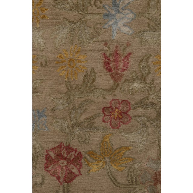 Rug & Kilim’s Spanish European Style Square Rug With Floral Patterns “Bilbao” For Sale In New York - Image 6 of 7