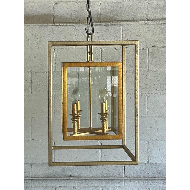 Contemporary Vintage Contemporary Double Frame Lantern For Sale - Image 3 of 9