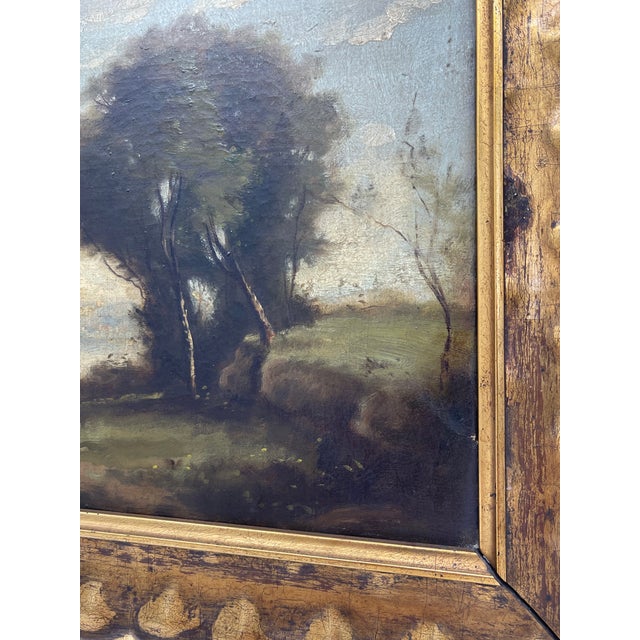 Lakeside Landscape, 1890, Oil on Canvas, Framed For Sale - Image 8 of 18