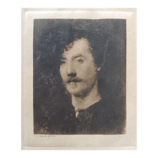 Tiny Antique Photogravure Portrait For Sale