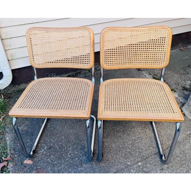 Vintage 1970s Marcel Breuer Cesca Caned Italian Dining Chairs, Set of 4 For Sale - Image 10 of 12