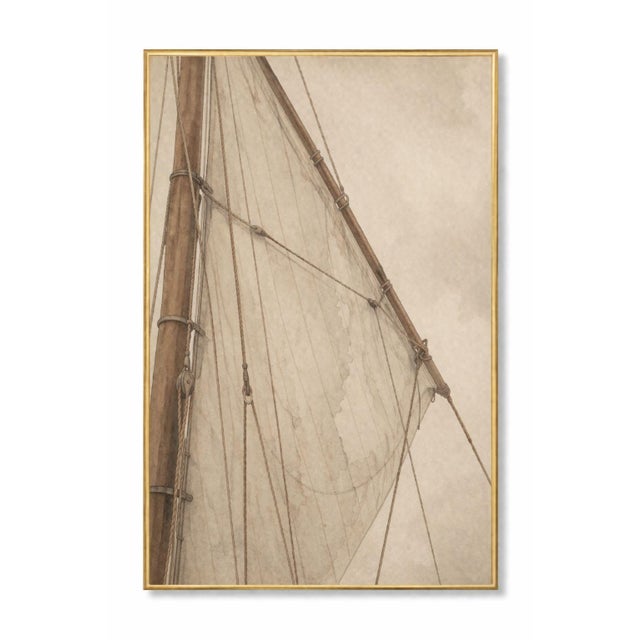 A refined architectural study inspired by nautical rigging, featuring clean linear forms and subtle tonal variation. The...