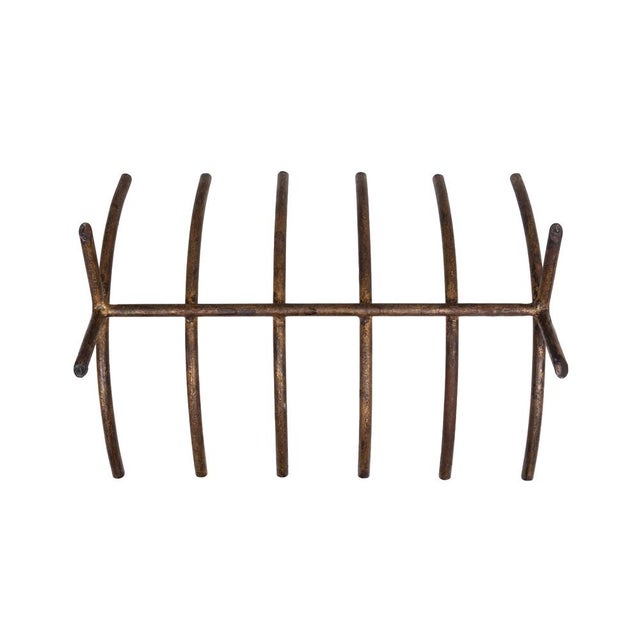 Metal Forced Iron Stand Fireplace Log Fire Holder by George Nelson for Howard Miller, 1960s For Sale - Image 7 of 10