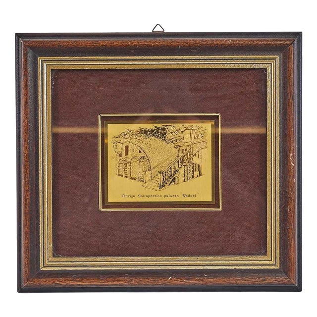 Antique Metallic Plaque of Palazzo Nodari For Sale