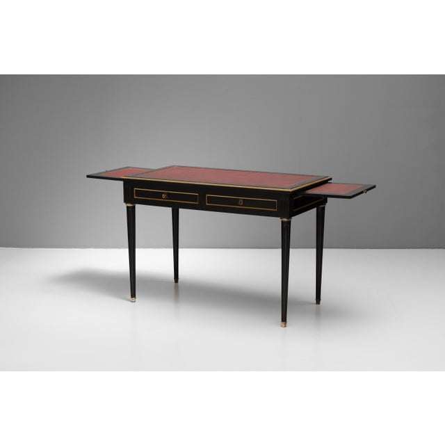 Ebonised Walnut Desk, 1940s For Sale - Image 6 of 12